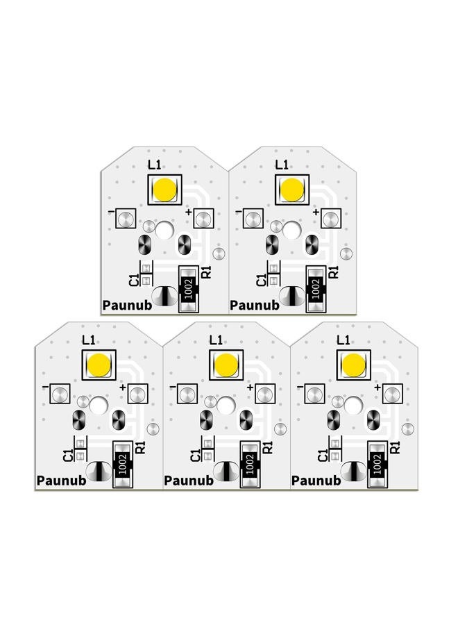 Paunub New Upgraded WR55X11132 Refrigerator Bulb Light Replacement Led Compatible WR55X25754 WR55X26486 WR55X30602 EAP12172918 4590213 AP6261806 PS12172918, No-Include Plastic Cover, Waterproof, 5PCS IN One - Image 1
