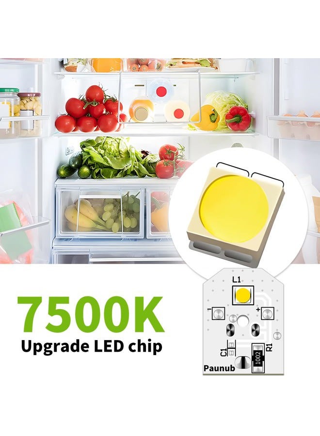 Paunub New Upgraded WR55X11132 Refrigerator Bulb Light Replacement Led Compatible WR55X25754 WR55X26486 WR55X30602 EAP12172918 4590213 AP6261806 PS12172918, No-Include Plastic Cover, Waterproof, 5PCS IN One - Image 3