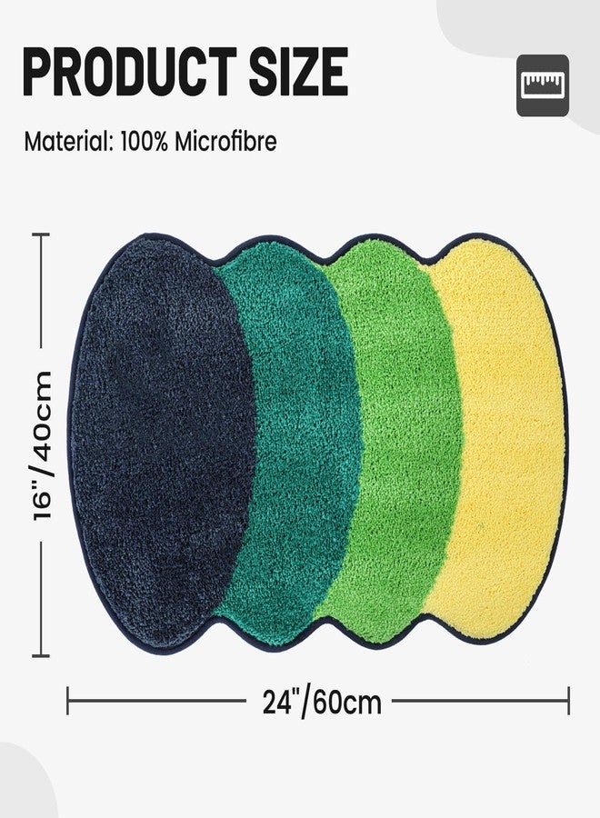 Tyrafry Bath Mat-Rubber Backing Non SlipThin Bathroom Rugs Fit Under Door Absorbent Bathroom Floor Mats-Shower Rug for in Front of Bathtub Shower 16x24 - Image 3