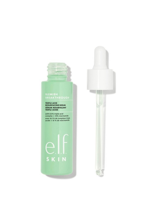 elf e.l.f. SKIN Blemish Breakthrough Triple-Acid Resurfacing Serum, Hydrating Night Serum For Fighting Blemishes, Helps Improve Skin Tone & Texture - Image 2