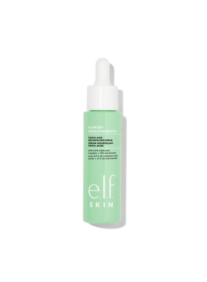 elf e.l.f. SKIN Blemish Breakthrough Triple-Acid Resurfacing Serum, Hydrating Night Serum For Fighting Blemishes, Helps Improve Skin Tone & Texture - Image 1