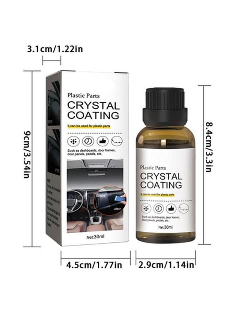 KASTWAVE 2PCS Plastic Parts Crystal Coating, Long-Lasting Restorer and Refresher Agent for Automotive Plastic Parts, Crystal Coating for Car Plastic Parts, Plastic Restorer for Car  - Image 3
