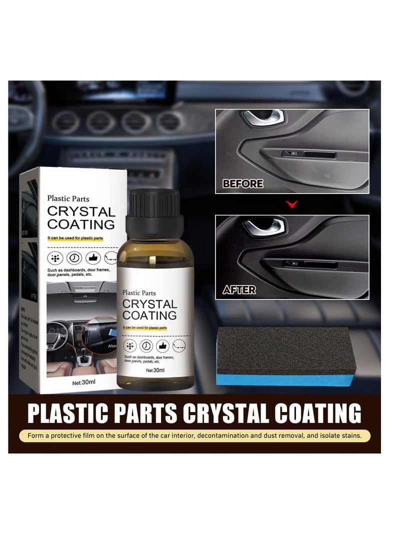 KASTWAVE 2PCS Plastic Parts Crystal Coating, Long-Lasting Restorer and Refresher Agent for Automotive Plastic Parts, Crystal Coating for Car Plastic Parts, Plastic Restorer for Car  - Image 2