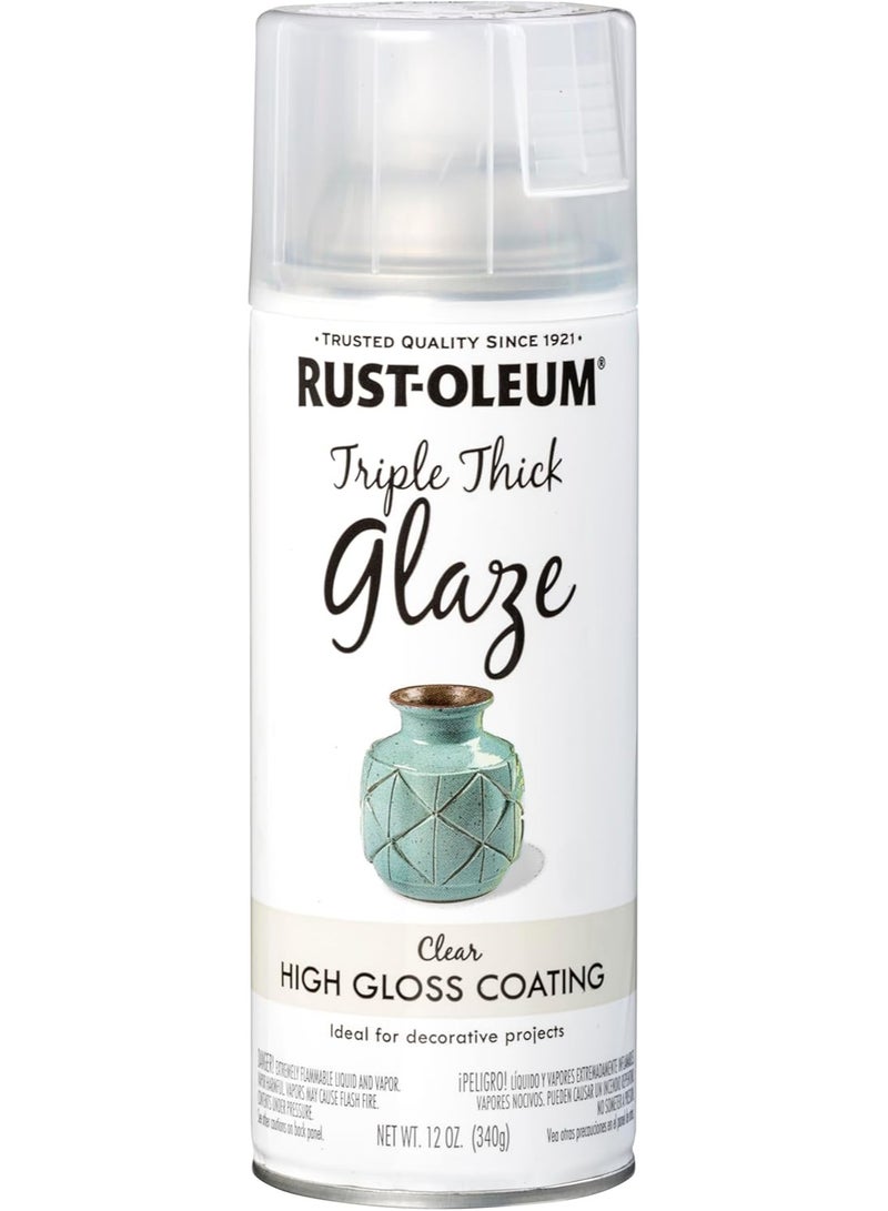 RUST-OLEUM Triple Thick Glaze Spray Clear High Gloss Coating 340 G - Image 1