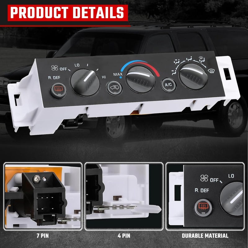 ISINSWIFT 599-006 Climate Control Module for Chevrolet Suburban Tahoe GMC Yukon 1996-2000 - Image 3