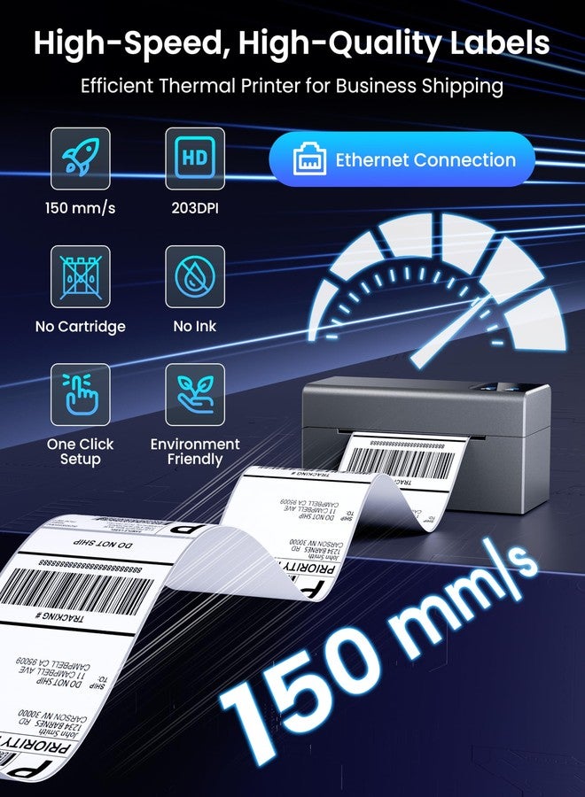 Phomemo Thermal Label Printer with Ethernet & Bluetooth Connectivity - Image 2