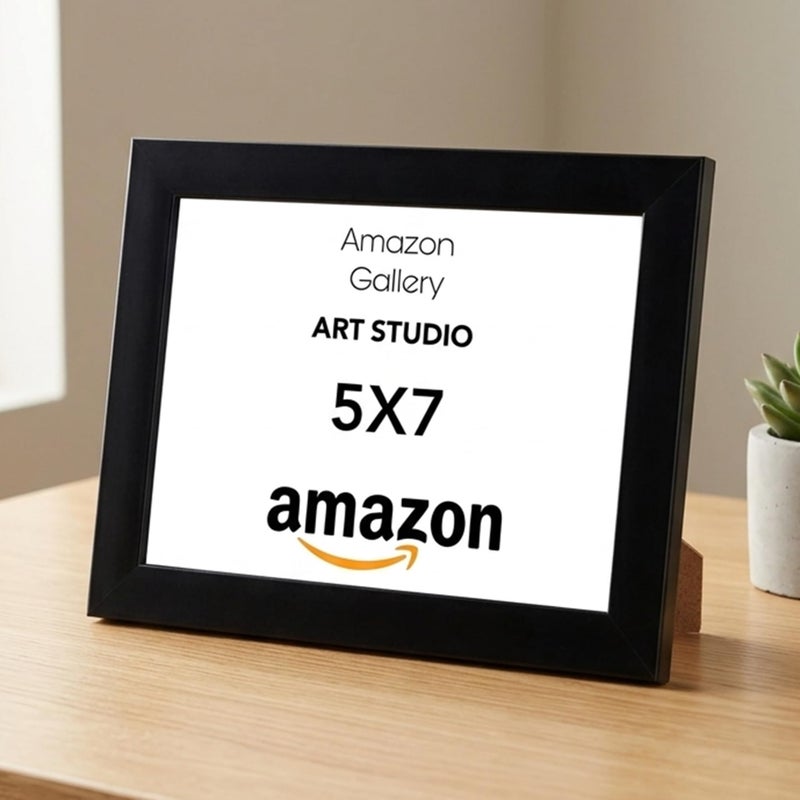 Photo Frame 5x7 Inches (13x18 cm), Wall and Tabletop Display (Black-M) - Image 2