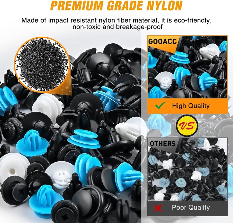 GOOACC 120PCS Car Bumper Retainer Clips Kit - Image 3
