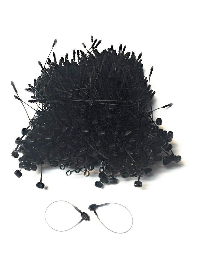 COX 3" Black Snap Lock Pin Security Loop Plastic Tag Fastener (1000 Pc) - Image 2