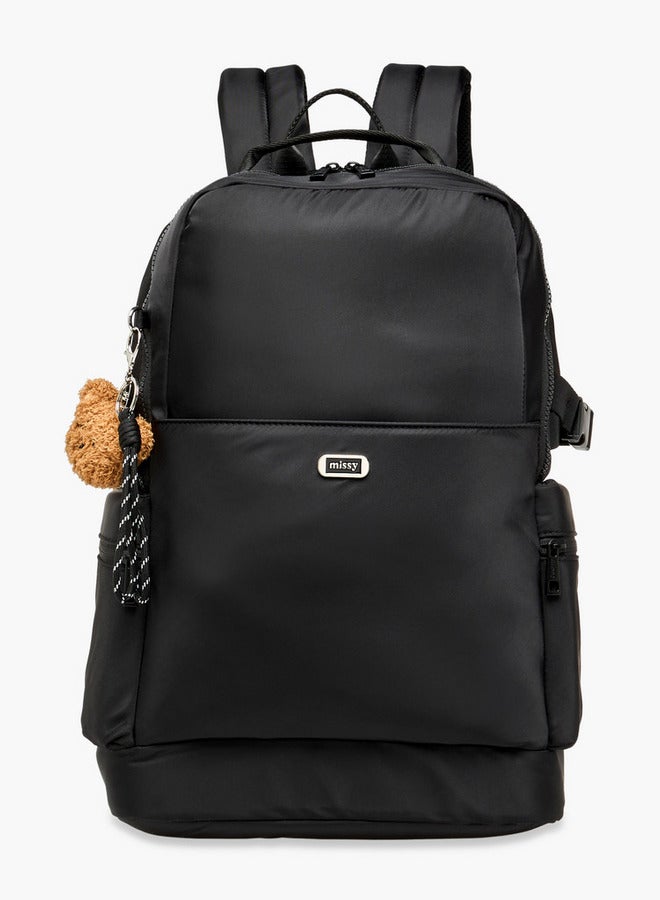 MISSY Solid School Backpack With Adjustable Shoulder Straps And Zip Closure - 29X32X48 Cms - Image 1