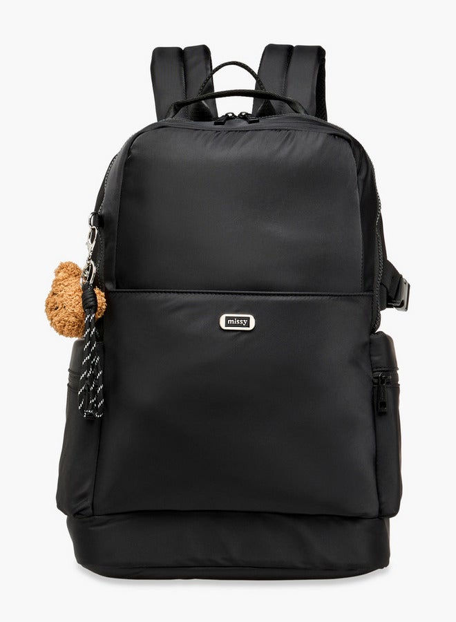 MISSY Solid School Backpack With Adjustable Shoulder Straps And Zip Closure - 29X32X48 Cms - Image 4