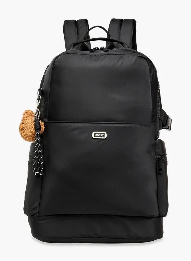 Missy Solid School Backpack With Adjustable Shoulder Straps And Zip Closure - 29X32X48 Cms