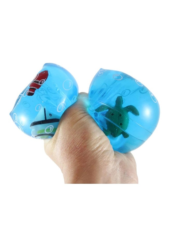 Curious Minds Busy Bags - 1 Jumbo Sea Life Animal Water Filled Tube Snake Stress Toy - Squishy Wiggler Sensory Fidget Ball - Image 1
