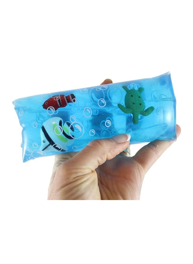 Curious Minds Busy Bags - 1 Jumbo Sea Life Animal Water Filled Tube Snake Stress Toy - Squishy Wiggler Sensory Fidget Ball - Image 1