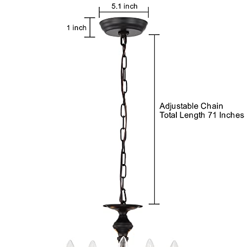 Mr.Color Black Light Fixture Canopy Kit 5 Inches Diameter and 6 Feet Chandelier Chain Includes Mounting Hardware for Pendant Light or Swag Light Fixtures, Max Fixture Load of 50 Pounds - Image 2