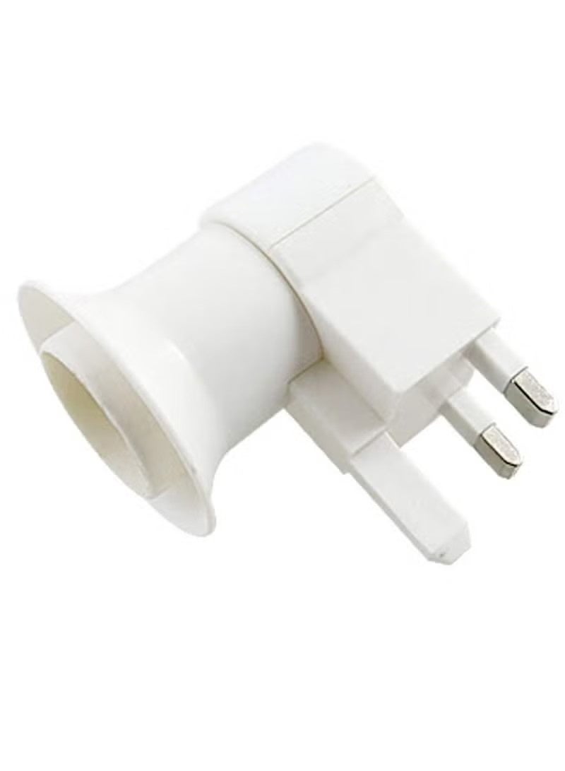4Pcs British Plug Lamp Holder, Bulb Adapter, Socket Control Switch, White 13a British Switch Lamp Holder Square Foot British Standard Screw Lamp Holder Lamp Holder E27 Screw Middle East Switch Lamp - Image 2