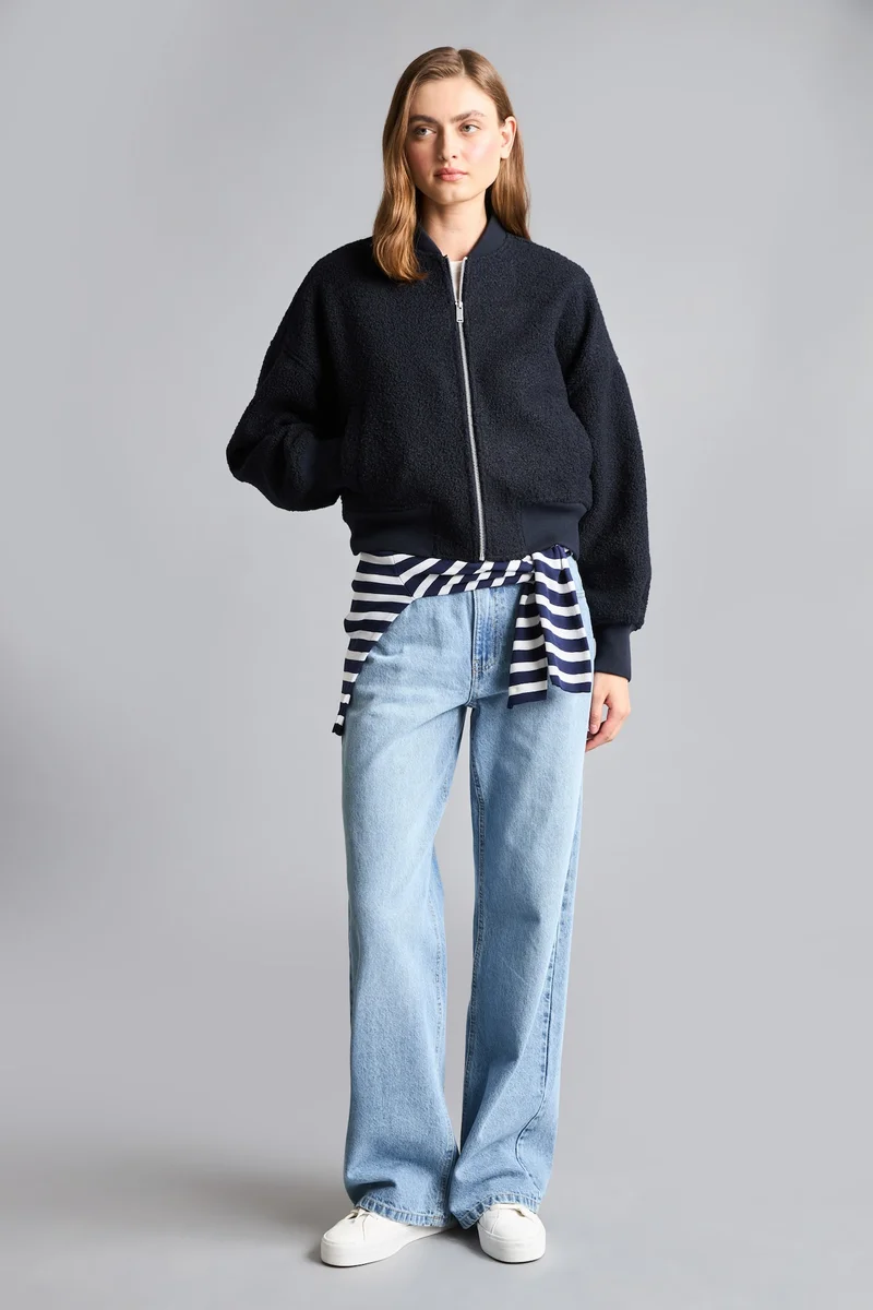Defacto  Regular Fit Wool Blend Bomber Jacket for Women | Best Price UAE