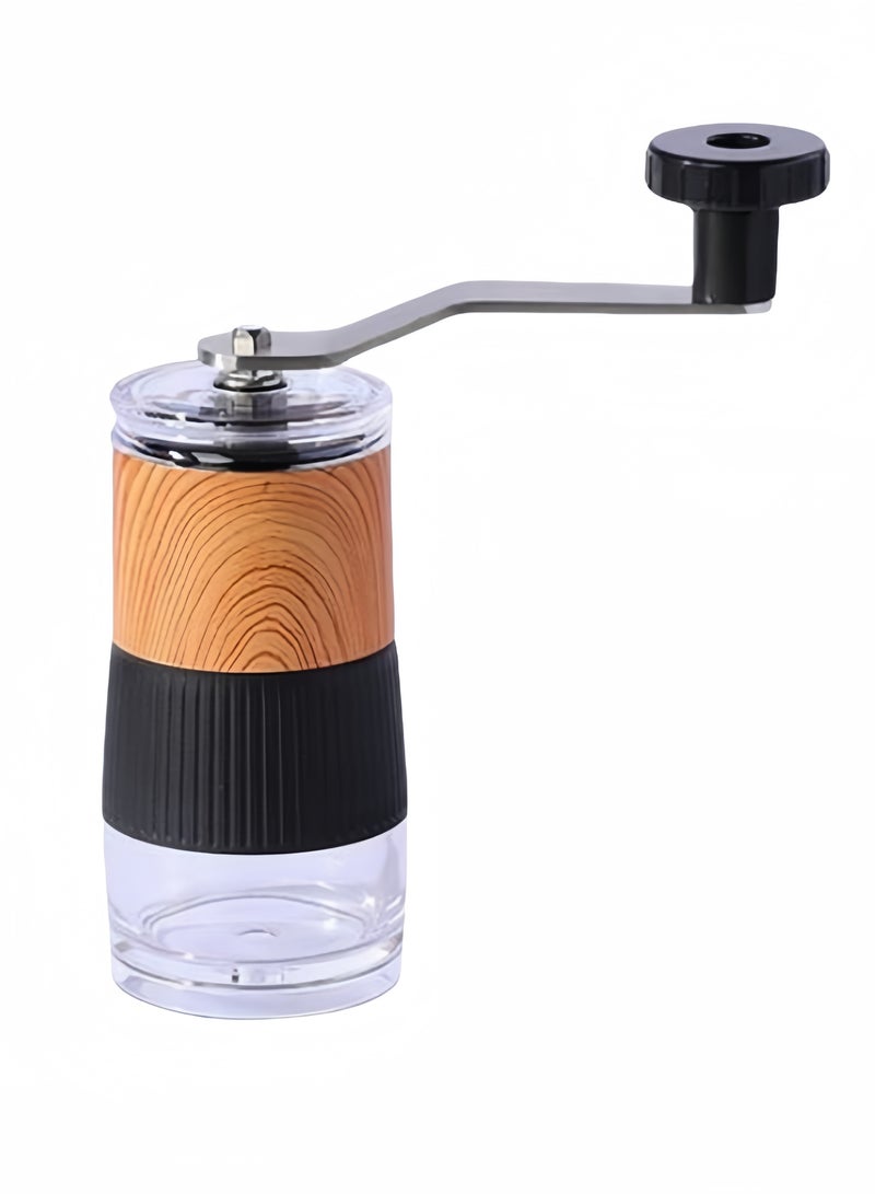 nihao 304 Stainless Steel Hand-Cranked Coffee Machine With Adjustable Coarseness And Fineness Manual Grinder Portable Coffe Grinder - Wood Grain - Image 1