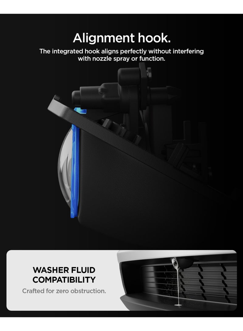 Spigen Front Camera Protector for Tesla Model Y (2026 / 2025) Juniper [Ventilated Front Bumper Lens Guard] with Precision Alignment Hook Impact Resistant & Clears Fog Fast - Image 4