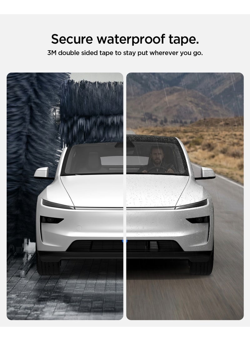 Spigen Front Camera Protector for Tesla Model Y (2026 / 2025) Juniper [Ventilated Front Bumper Lens Guard] with Precision Alignment Hook Impact Resistant & Clears Fog Fast - Image 5