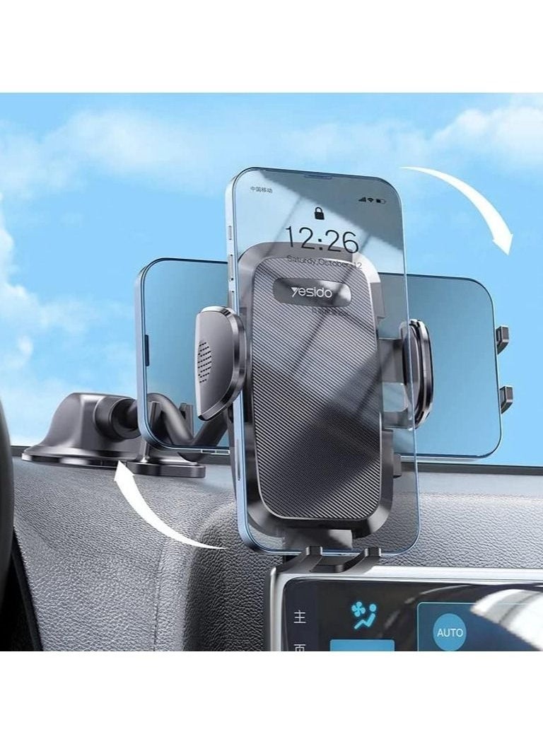 Yesido C140 Windshield Dashboard Flexible Adjustable Arm Gooseneck Car Suction Cup Mobile Phone Holder Stand Bracket. - Image 2