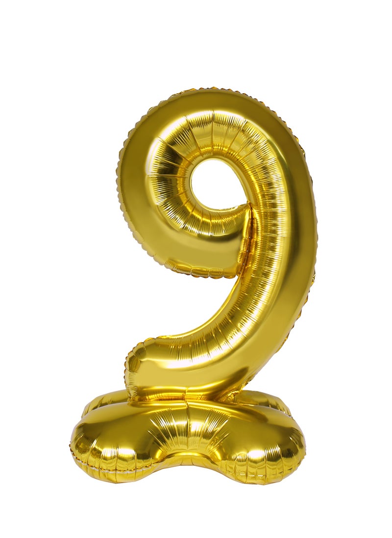 Party Zone Gold Stand Number Balloon 9 41'' 