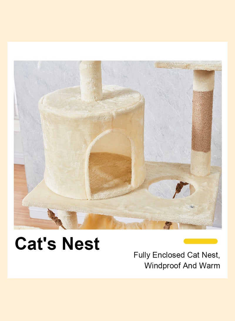 Kidle Cat Tree Cat Climbing Frame Cat House Activity Center Condo Cat Scratch Elevated - Image 5