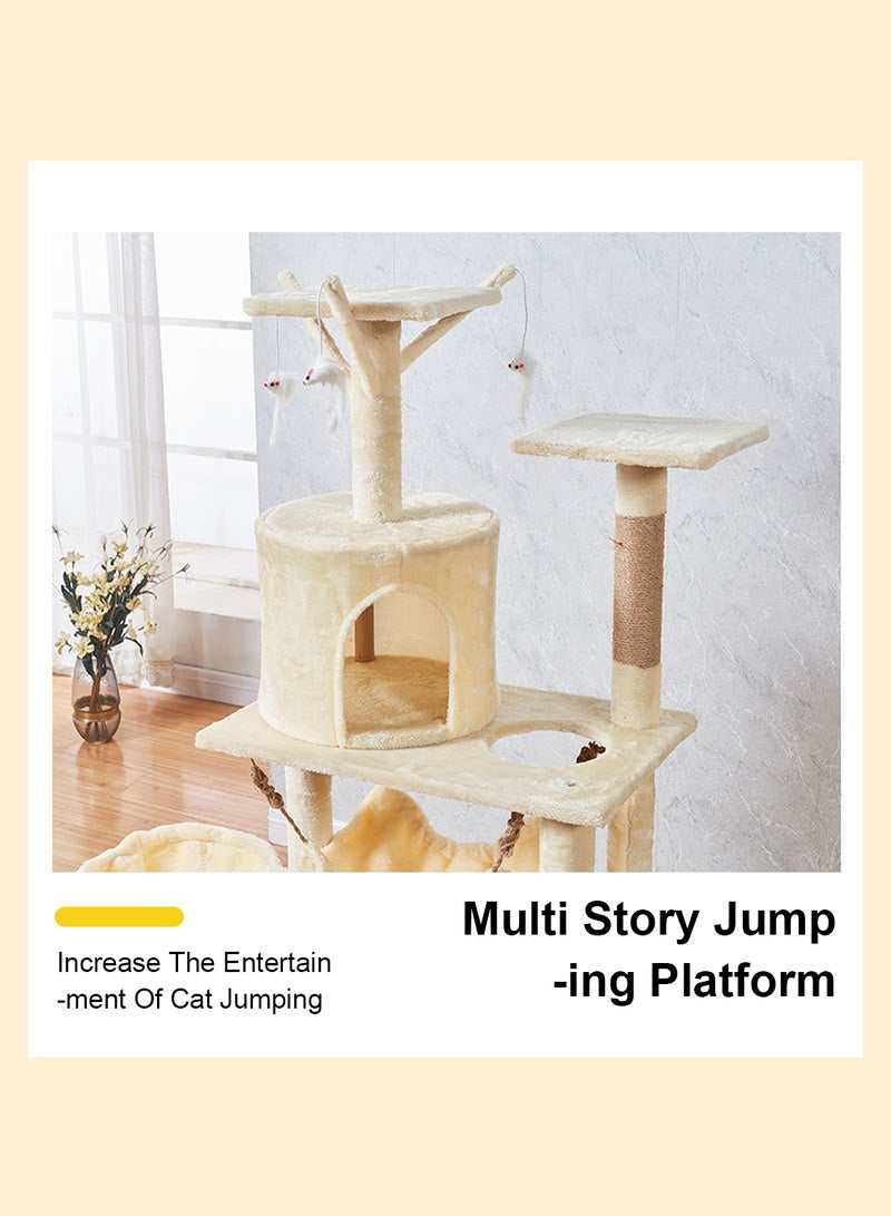 Kidle Cat Tree Cat Climbing Frame Cat House Activity Center Condo Cat Scratch Elevated - Image 3