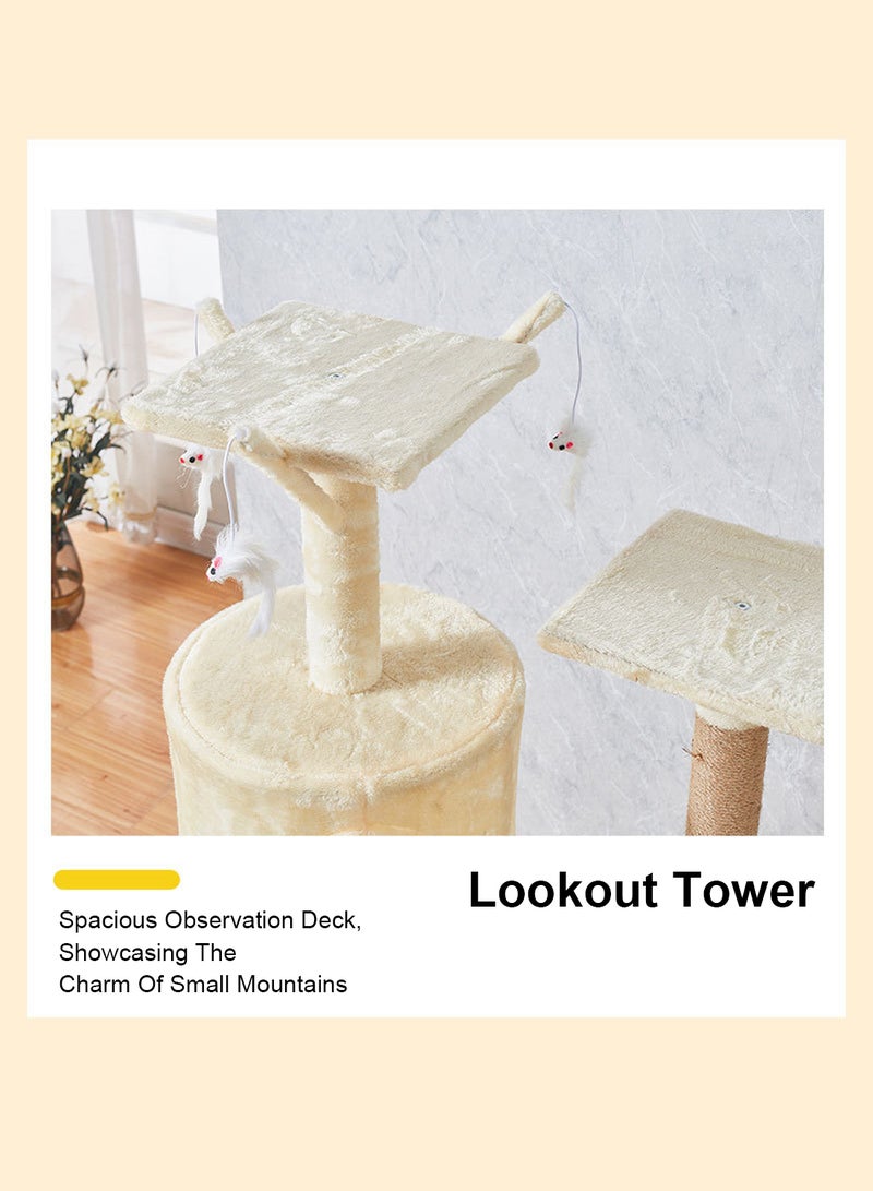 Kidle Cat Tree Cat Climbing Frame Cat House Activity Center Condo Cat Scratch Elevated - Image 4