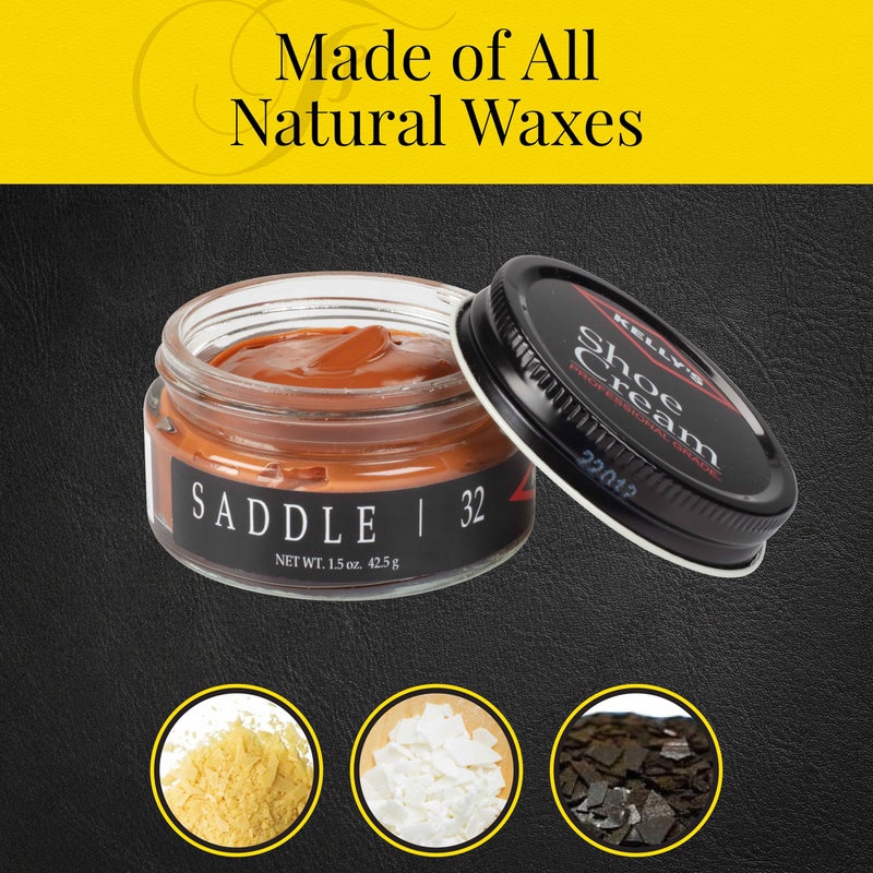 KELLYS Kelly's Saddle Shoe Polish 1.5 oz - Professional Leather Shoe Cream - Image 3