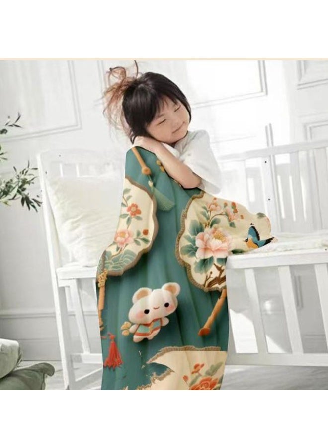 عام بطانية رقيقة من الفانيلا الكرتونية للأطفال والرضع (دافئة ومريحة، ومناسبة للنوم والألعاب) 70 سم * 100 سم - Image 2