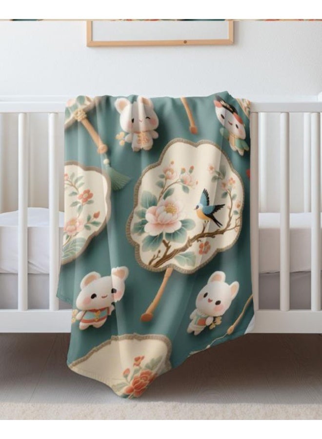 عام بطانية رقيقة من الفانيلا الكرتونية للأطفال والرضع (دافئة ومريحة، ومناسبة للنوم والألعاب) 70 سم * 100 سم - Image 3