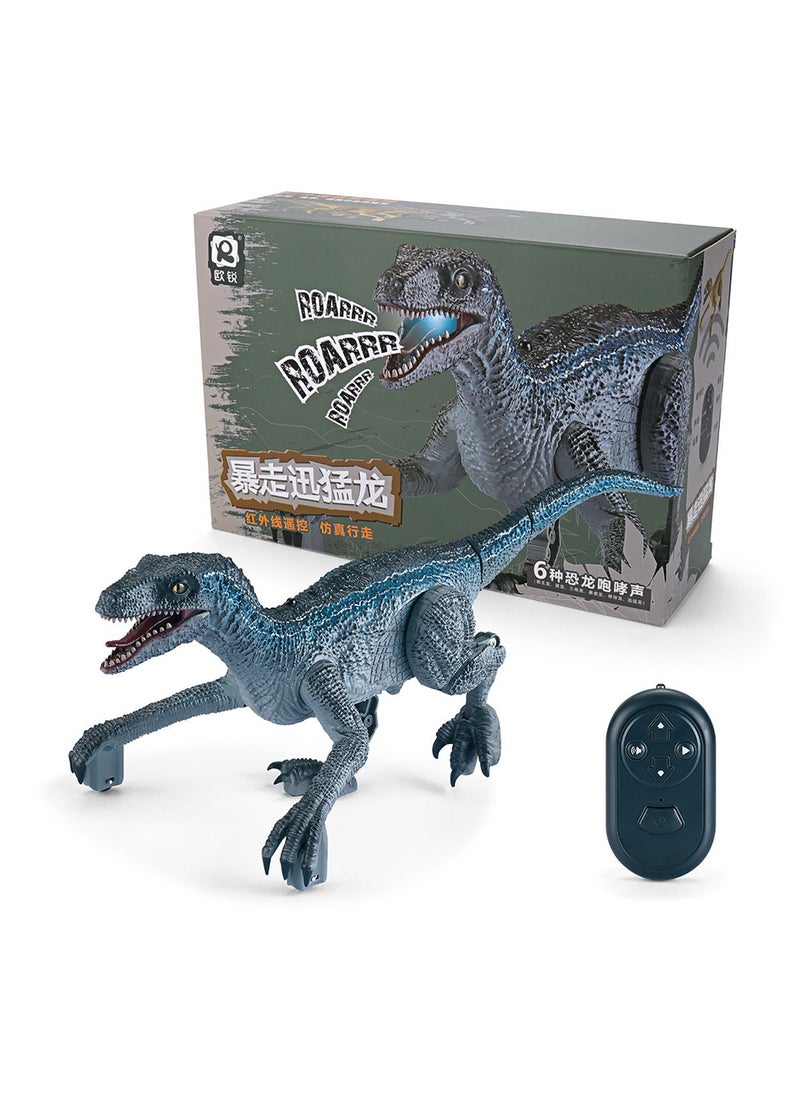 Generic - 2.4G Infrared RC T-Rex Dinosaur Model ToyRaptor (gray) English color box Raptor (gray) English color box - Image 1