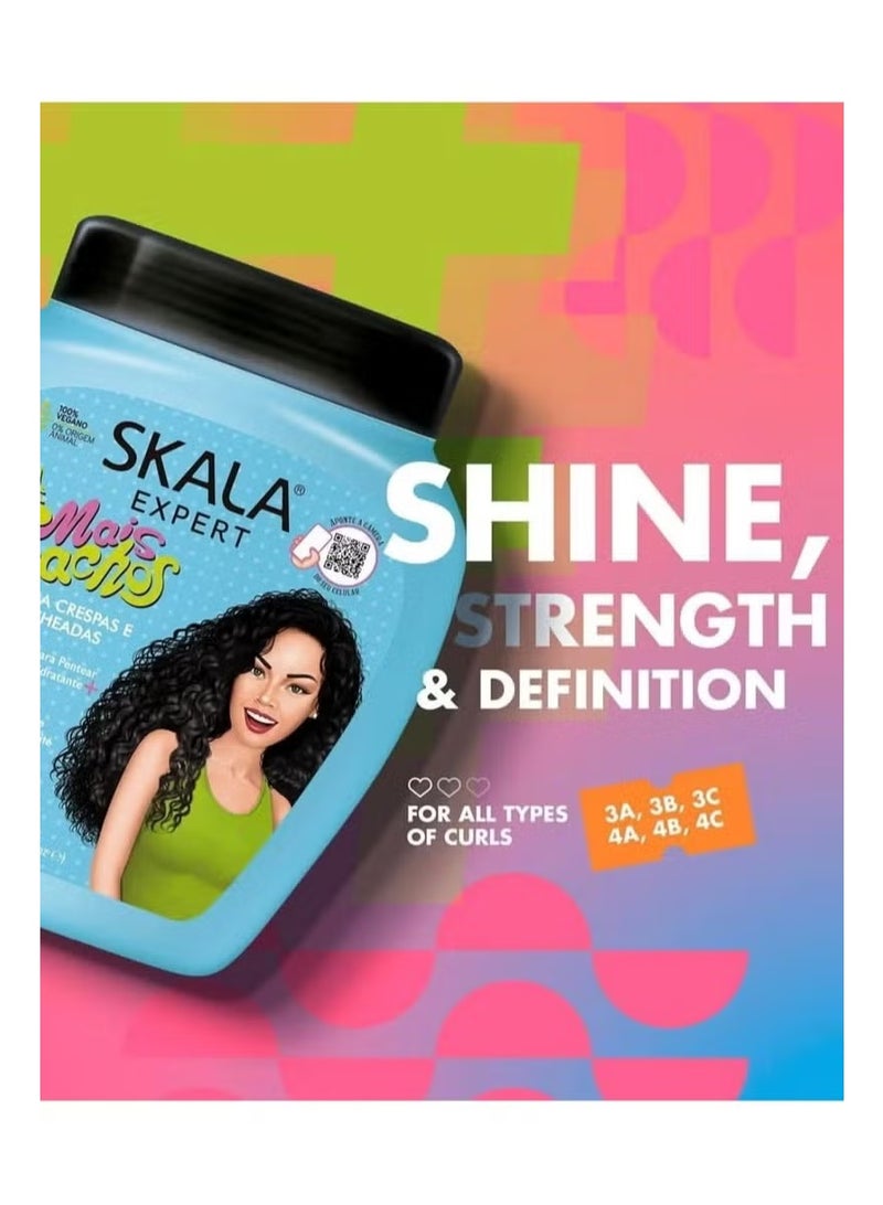 سكالا معالج ومرطب 2 في 1 ميس كاتشوس من سكالا للشعر المجعد والمموج، كريم تصفيف الشعر، عبوة أكبر وزن 1000جرام - Image 3