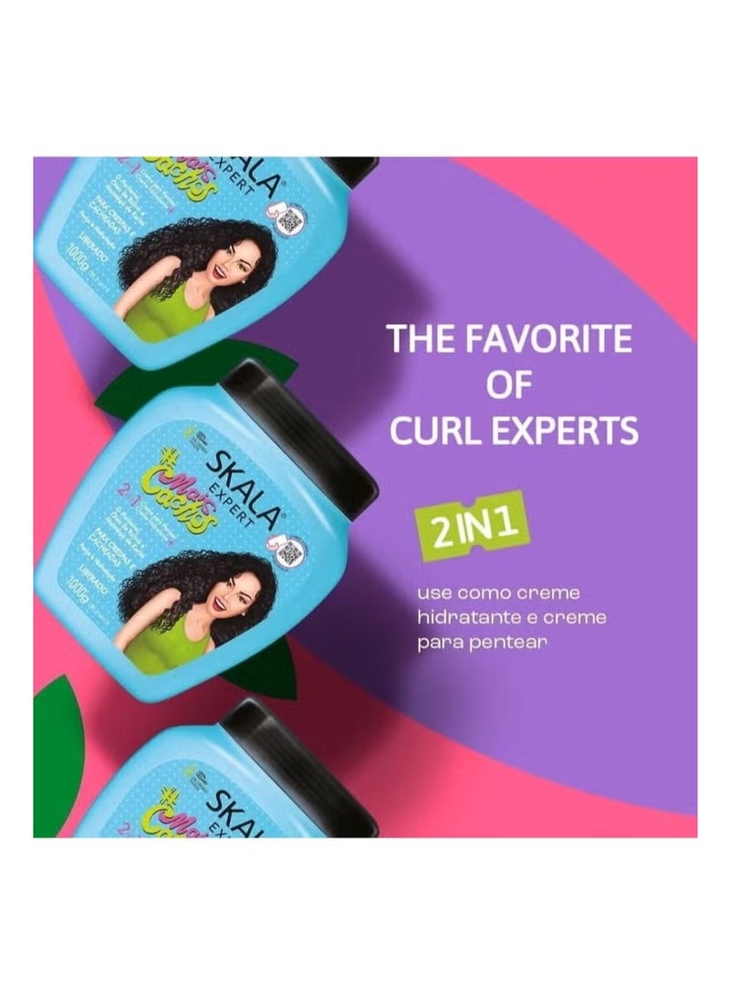 سكالا معالج ومرطب 2 في 1 ميس كاتشوس من سكالا للشعر المجعد والمموج، كريم تصفيف الشعر، عبوة أكبر وزن 1000جرام - Image 4