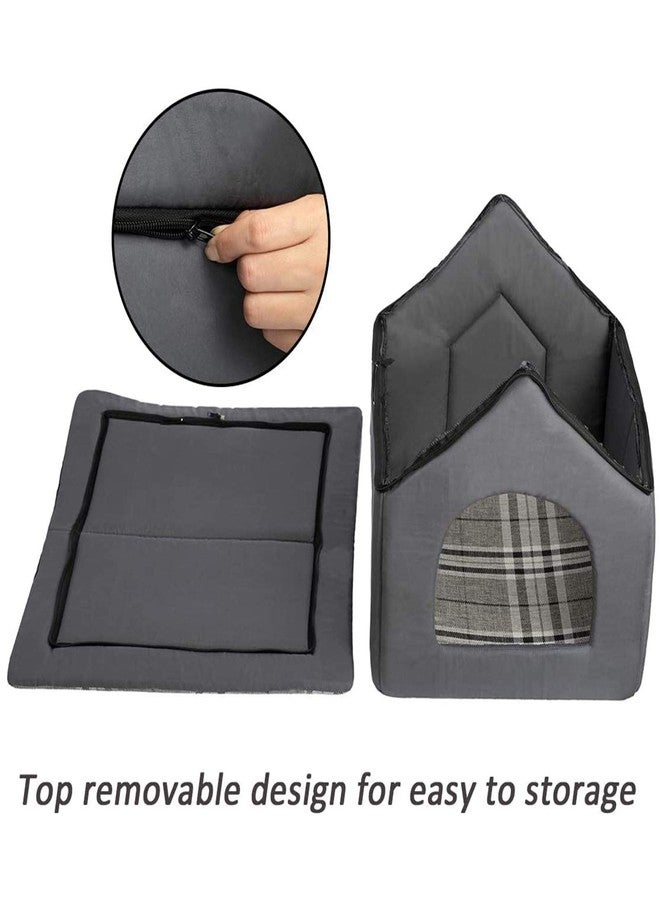BEJOY Cat Bed Cat House Small Dog Bed Kitten Bed Pet House Warm Puppy Bed, Soft Pet Cave Bed, Dark Gray(40*40cm*38cm) - Image 4