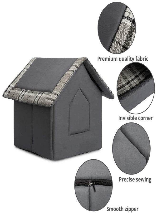 BEJOY Cat Bed Cat House Small Dog Bed Kitten Bed Pet House Warm Puppy Bed, Soft Pet Cave Bed, Dark Gray(40*40cm*38cm) - Image 5