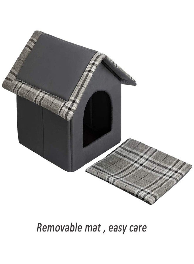 BEJOY Cat Bed Cat House Small Dog Bed Kitten Bed Pet House Warm Puppy Bed, Soft Pet Cave Bed, Dark Gray(40*40cm*38cm) - Image 3
