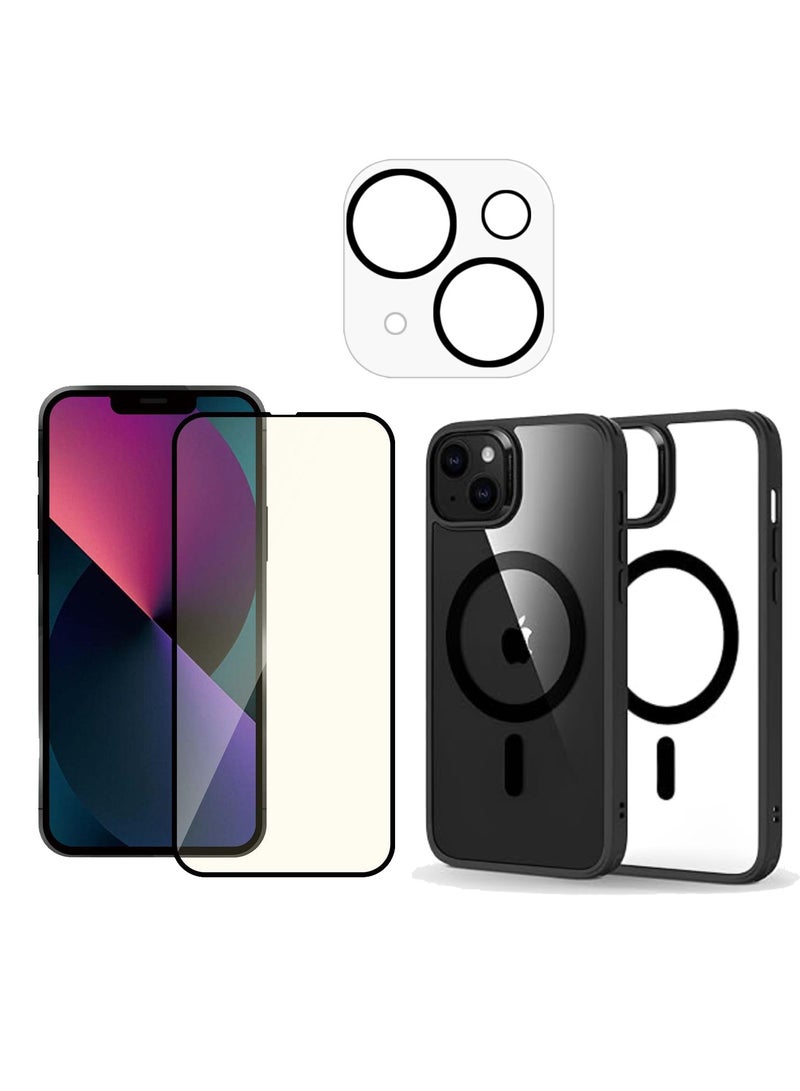 DIGI CORE 3 Pack Full Coverage iPhone 14 Plus Magsafe Case With Camera Lens For iPhone 14 Plus Screen Protector 6.7 Inch Easy Installation Kit Auto Alignment 9H Hard 99.99% HD Clear Bubble Free - Image 2