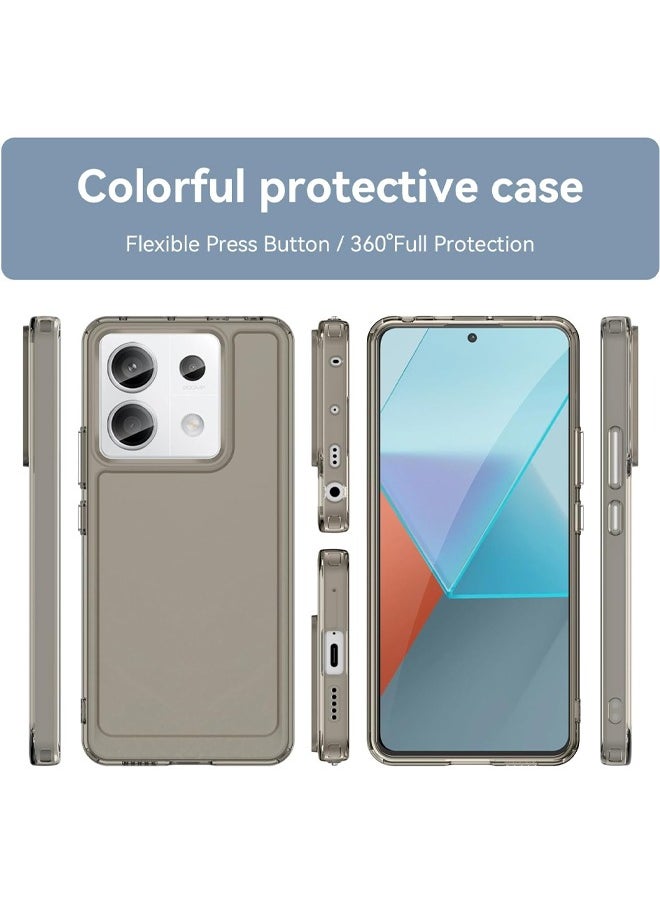 RUGGED SHIELD Case for Redmi Note 13 Pro 5G / Xiaomi POCO X6 5G,  Soft TPU Phone Case, Shockproof Bumper Cover, Slim Thin Flexible Silicone Back Cover for Redmi Note 13 Pro 5G / Xiaomi POCO X6 5G, Grey  - Image 3