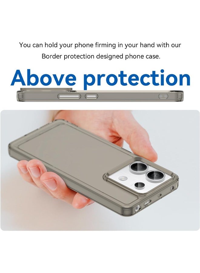 RUGGED SHIELD Case for Redmi Note 13 Pro 5G / Xiaomi POCO X6 5G,  Soft TPU Phone Case, Shockproof Bumper Cover, Slim Thin Flexible Silicone Back Cover for Redmi Note 13 Pro 5G / Xiaomi POCO X6 5G, Grey  - Image 4