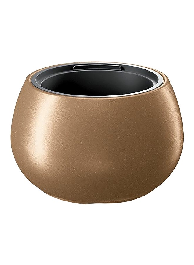 بروسبير بلاست هيوس إيكو وعاء زهور دائري من الخشب مع ملحق بني وأسود، 32 لتر - Image 1