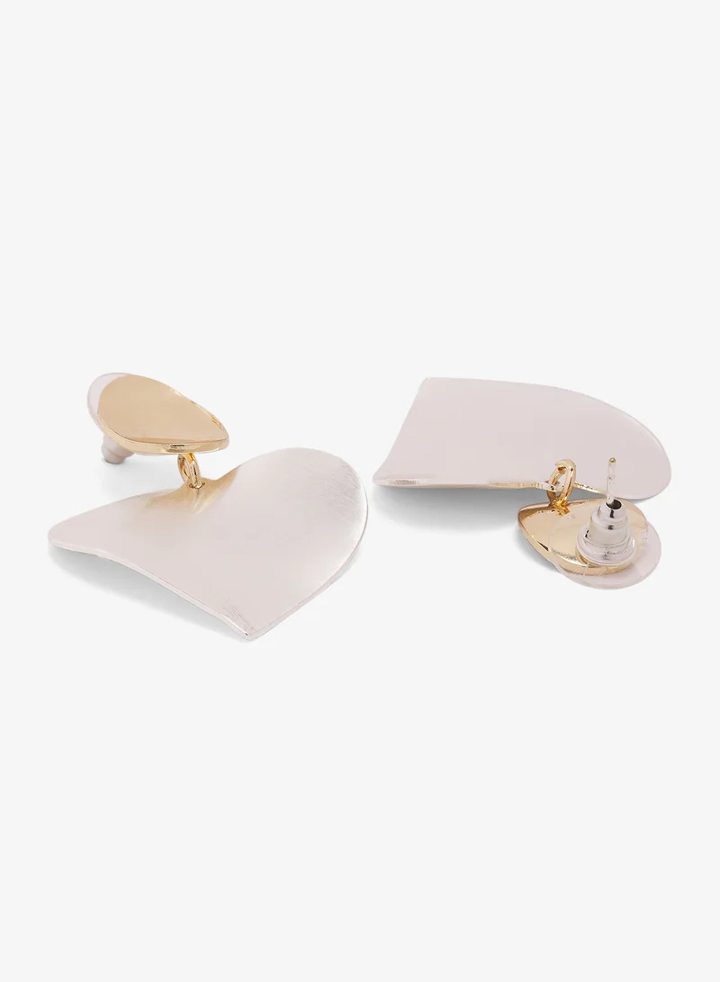 Ginger Heart Shape Statement Earrings