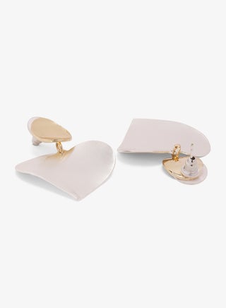 Heart Shape Statement Earrings - view 2
