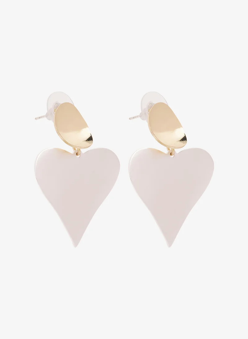 Ginger Heart Shape Statement Earrings