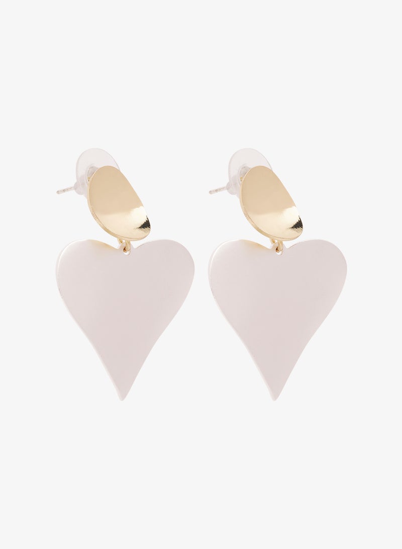 Ginger Heart Shape Statement Earrings - Image 1