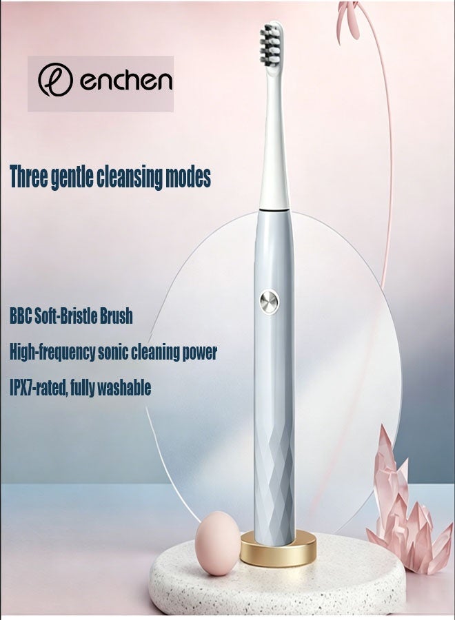 ENCHEN Electric Toothbrush With W-Shaped Brush Head & 3 Modes Toothbrush / 31000 Vibration per Minutes / IPX7 Water Resistant / 50 Days Battery Life / Low Noise Operation - Image 1