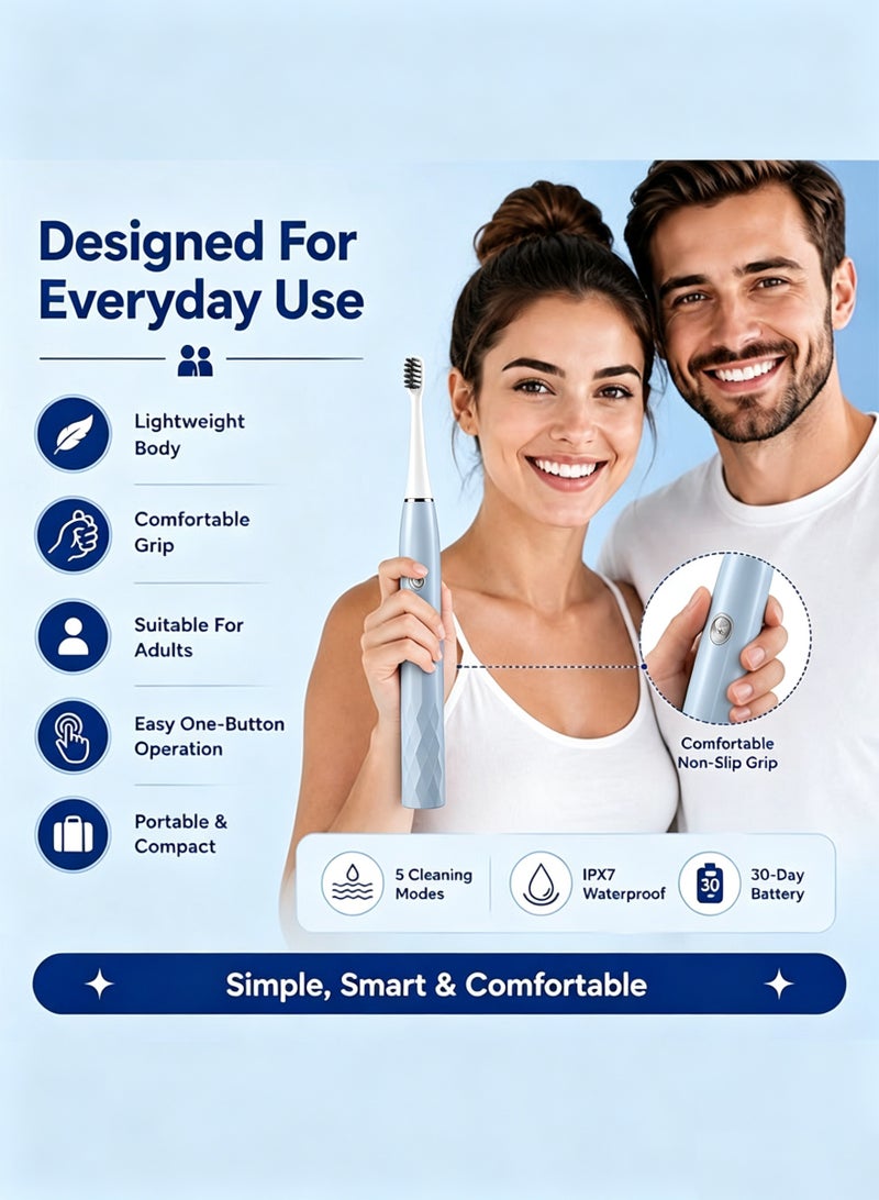 ENCHEN T501 Sonic Electric Toothbrush for Adults, 31000 VPM, 3 Cleaning Modes, IPX7 Waterproof, 30‑Day Long‑Lasting Battery, Soft BBC Bristles, Rechargeable Travel Electric Toothbrush - Image 3
