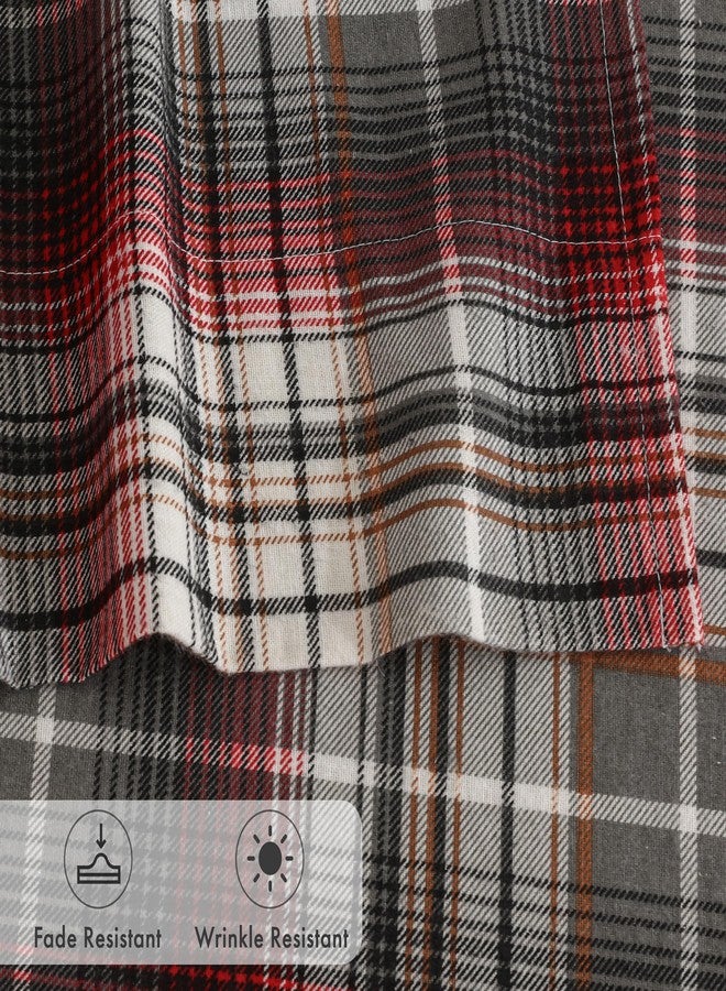 RUVANTI Flannel Sheets Queen Size - 100% Cotton Double Brushed Bed Sheets, Deep Pockets 16 Inches Queen Sheet Set, All Seasons Breathable & Extra Soft - Warm & Cozy, 4 Piece, Halloween Check - Image 4