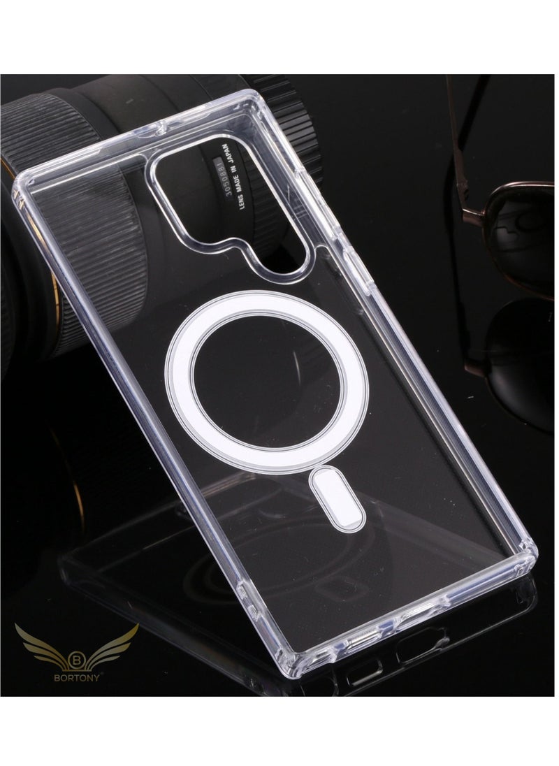 BORTONY - Galaxy S22 Ultra Magnetic Phone Case,Compatible with Magsafe Charging & Accessories Protective Clear Back Case Cover for Samsung Galaxy S22 Ultra, - Image 1